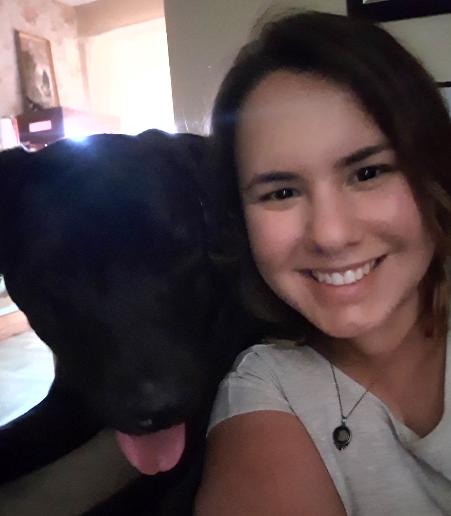 silvia with dog